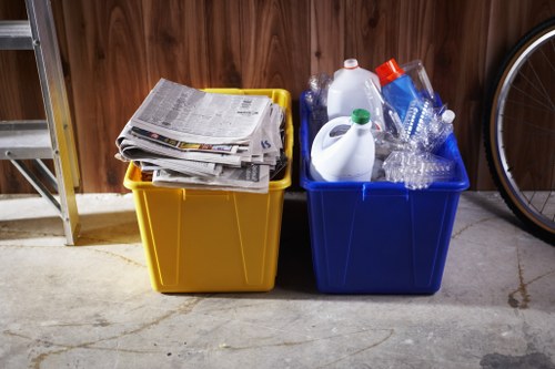 Happy homeowner enjoying an organized garage
